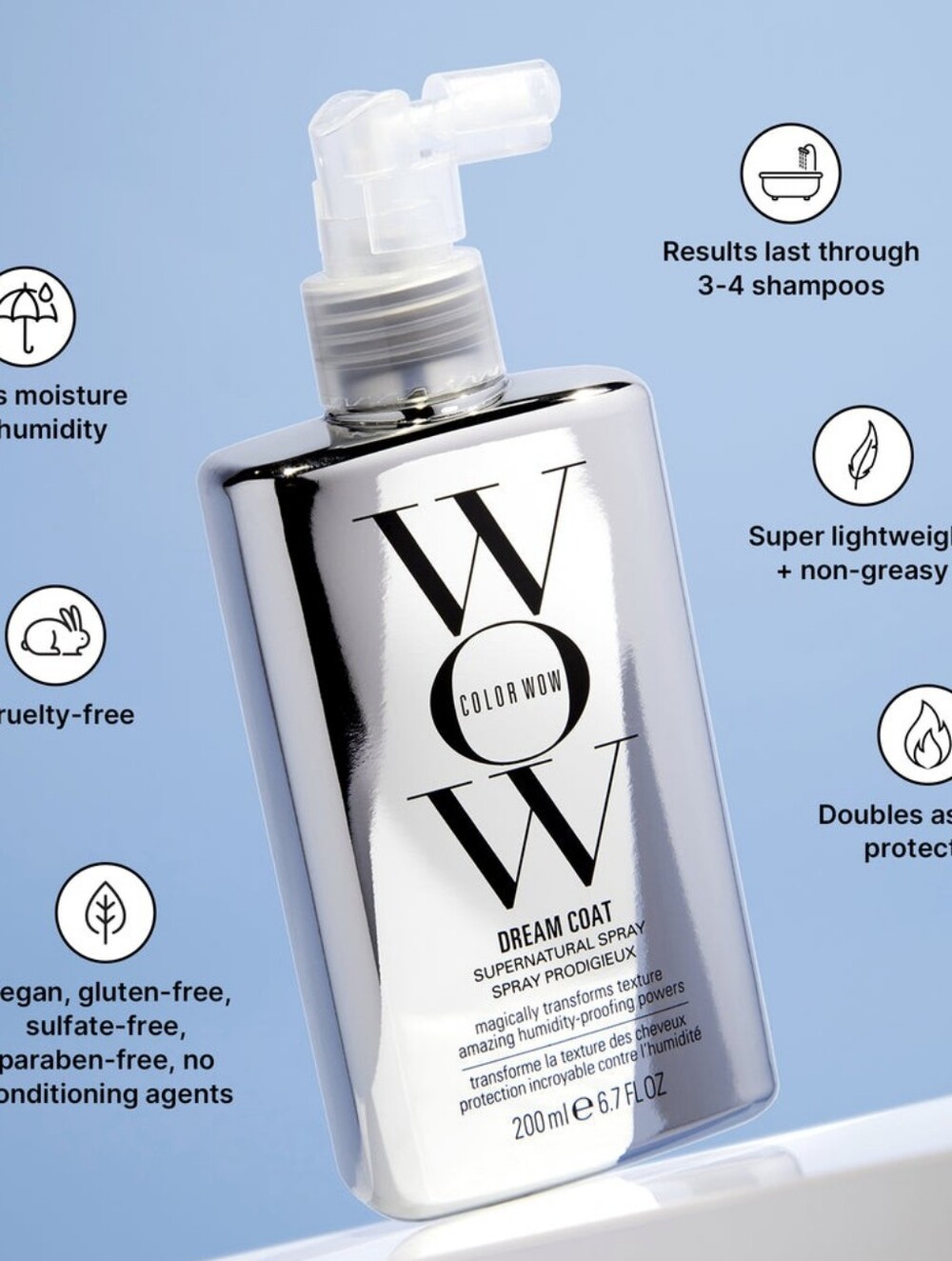 Color Wow Dream Coat Supernatural Spray - Silver - Picture 2 of 6
